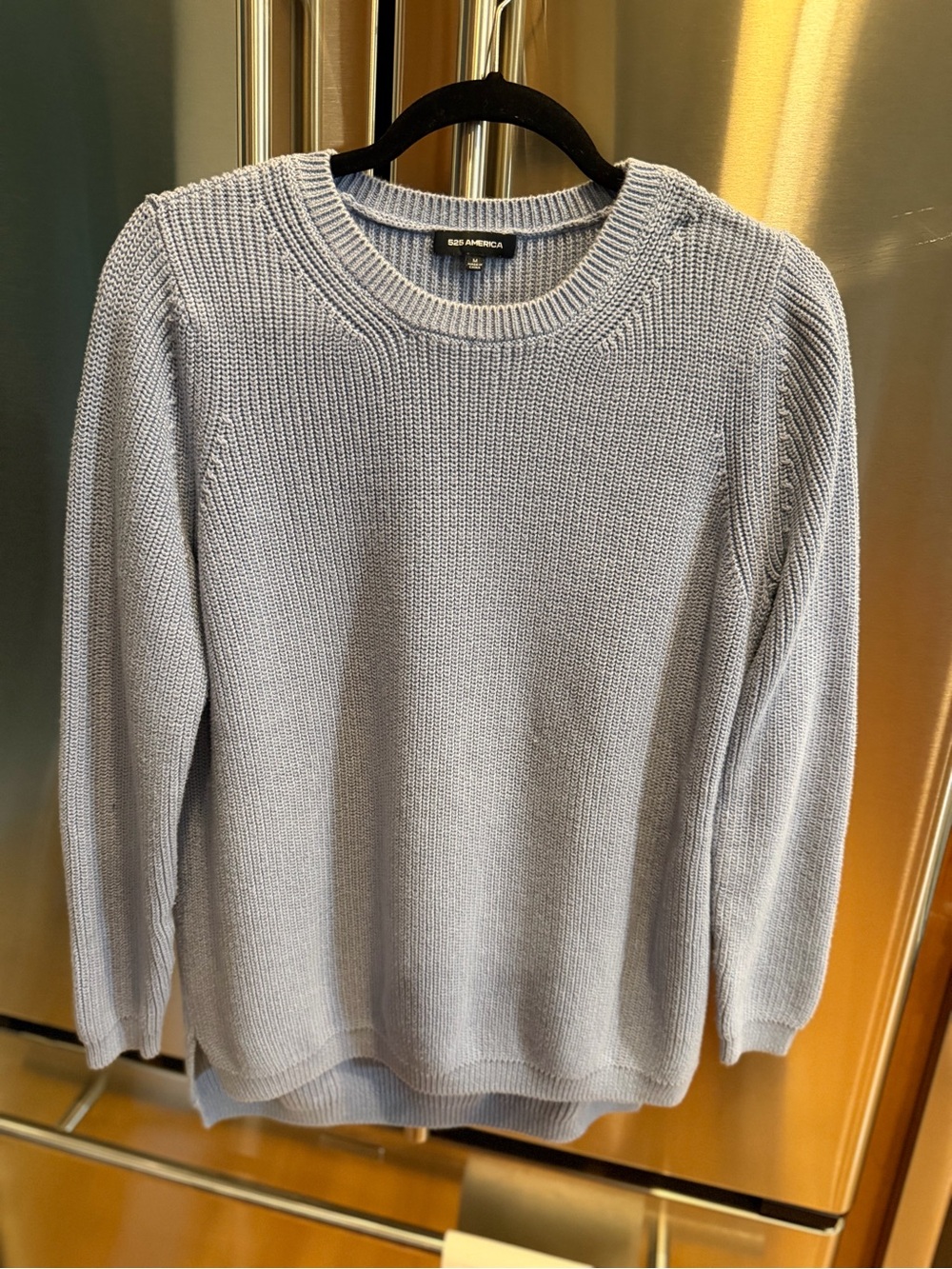 525 America women’s Light Blue Crewneck Knit Sweater